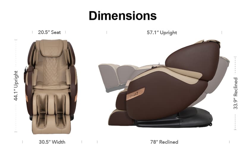 Osaki OS-Champ | Cream & Taupe | 2 Stages Zero Gravity | 18 Air Bag Full-Body Massage Chair | Lumbar Heating | Foot & Calf | 5 Auto Massage Programs | Bluetooth Speaker | Space Saving | Polypropylene