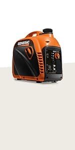 Generac 2,500-Watt Gas Powered Portable Inverter Generator - Compact and Lightweight Design - Produces Clean, Stable Power - COsense Technology - Perfect for Home use - Orange/Black