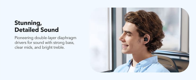 Soundcore by Anker Space A40 Adaptive Active Noise Cancelling Wireless Earbuds, Reduce Noise by Up to 98%, Ultra Long 50H Playtime, 10H Single Playtime, Hi-Res Sound, Comfortable Fit, Wireless Charge