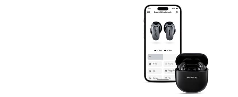 Bose QuietComfort Ultra Bluetooth Earbuds, Wireless Earbuds with Spatial Audio and World-Class Active Noise Cancellation, Deep Bass, Up to 6 Hours of Playtime, White Smoke