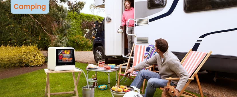 HAVA Countertop Dishwasher, 6 Programs Portable Dishwashers with 5L Built-in Water Tank, No Hookup Needed, Baby Care & Air-Drying Function for Apartments and RVs