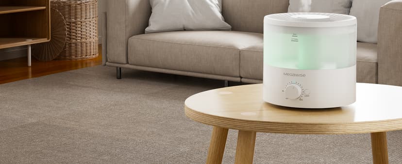 MegaWise Cool Mist Humidifiers, 3.5L Top Refill Ultrasonic humidifier for Bedroom, Baby Room, Office