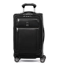 Travelpro Platinum Elite Softside Expandable Carry on Luggage, 8 Wheel Spinner Suitcase, USB Port, Suiter, Men and Women, True Navy Blue, Carry On 21-Inch