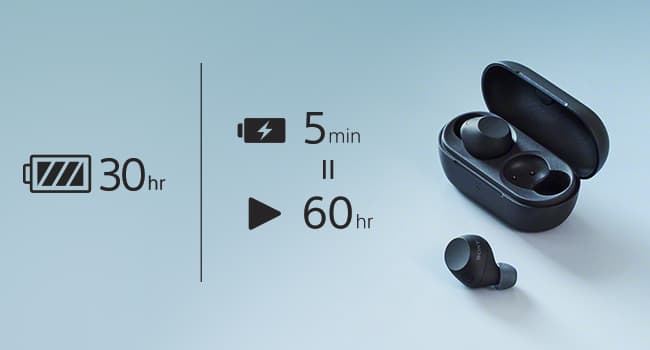 Sony WF-C710N Truly Wireless Noise-Canceling Earbuds with up to 30-Hour Battery Life, Lightweight and Secure, Black