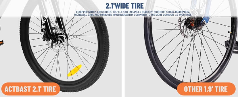 Core Electric Bike for Adults - Peak 1000W Brushless Motor Ebike, 468&500Wh Removable Built in Battery 26&27.5X2.1 Tire Step Over Bicycle with 7 Speed, Commute E Bikes