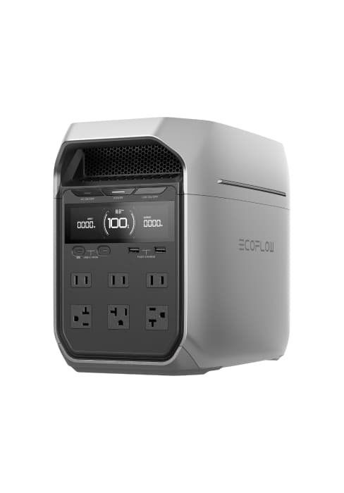 EF ECOFLOW DELTA 3 Portable Power Station, 1024Wh LiFePO4 Battery, Full Charge in 56 Min, 1800W AC/100W USB-C Output, Solar Generator(Solar Panel Optional) for Home Backup Power, Camping & RVs