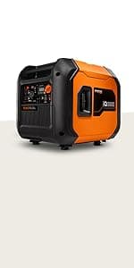 Generac 2,500-Watt Gas Powered Portable Inverter Generator - Compact and Lightweight Design - Produces Clean, Stable Power - COsense Technology - Perfect for Home use - Orange/Black