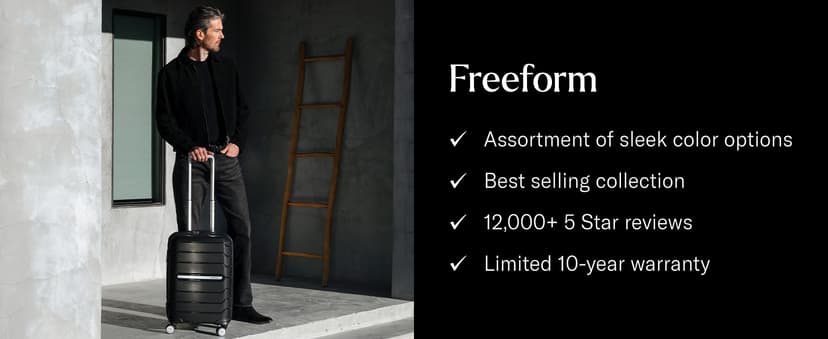 Samsonite Freeform 23-Inch Hardside Carry-On Luggage with Spinner Wheels - Hardshell Carry-On Suitcase - TSA, Airline-Approved - Expandable Hard Shell, Smooth Rolling Wheels for Lightweight Travel.