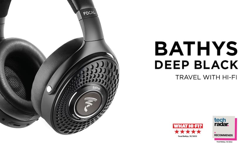 Focal BATHYS Over Ear HiFi Bluetooth Wireless Headphones with Active Noise Cancelation (Black Stealth)