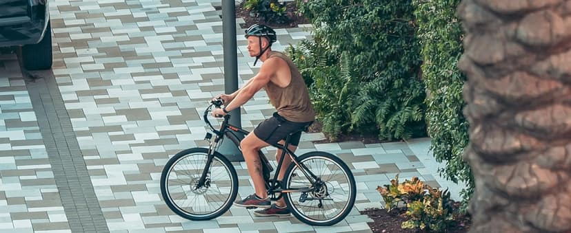 Jasion EB5 Electric Bike for Adults with Peak 500W Brushless Motor, 40Miles 20MPH Commuting Electric Mountain Bike with 360Wh Removable Battery, 7-Speed, 26" Tires and Front Fork Suspension