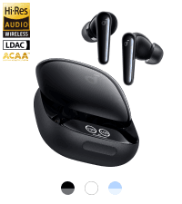 Soundcore by Anker Space A40 Adaptive Active Noise Cancelling Wireless Earbuds, Reduce Noise by Up to 98%, Ultra Long 50H Playtime, 10H Single Playtime, Hi-Res Sound, Comfortable Fit, Wireless Charge