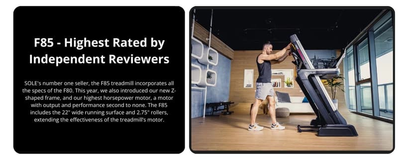 SOLE Fitness F63, F65, F80, F85, TT8 Treadmill With Incline, Bluetooth, Foldable Option - For Home, Work From Home Fitness, Running and Walking