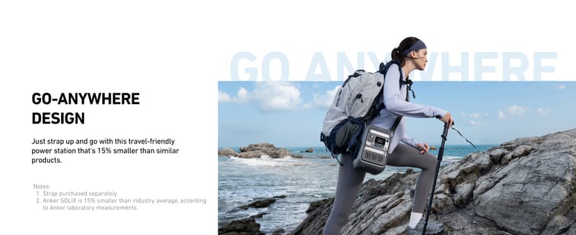 Anker Portable Power Station SOLIX C300, 288Wh LiFePO4 Battery, 300W (600W Surge) Solar Generator, 140W Two-Way Fast Charging, for Outdoor Camping, Traveling, and Emergencies (Solar Panel Optional)