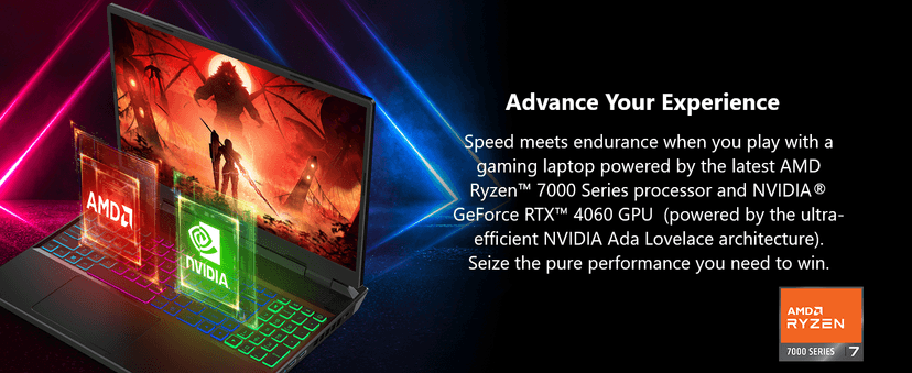 Acer Nitro 16 Gaming Laptop | AMD Ryzen 7 7840HS OctaCore CPU | NVIDIA GeForce RTX 4060 Laptop GPU | 16" WUXGA 165Hz IPS Display | 16GB DDR5 | 512GB Gen 4 SSD | WiFi 6E | RGB Backlit KB | AN16-41-R1WE