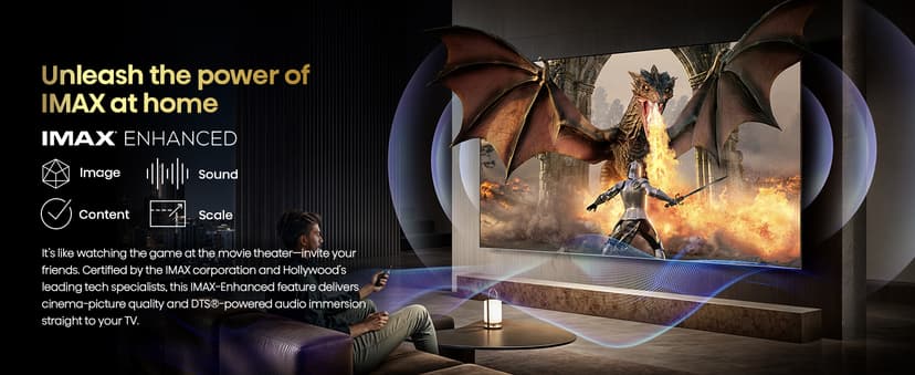 Hisense 55" Class U8 Mini-LED ULED 4K UHD Google Smart TV (55U8QG, 2025 Model) - QLED, Native 165Hz, VRR 288, Up to LD5600, 5000 Nits, HDR10+, Dolby Vision IQ · Atmos, IMAX Enhanced, 4.1.2 Ch Audio