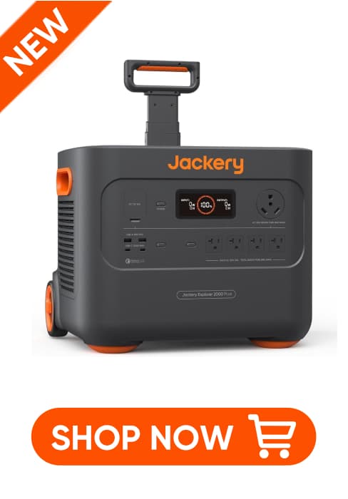 Jackery Explorer 2000 PRO Portable Power Station, 2160Wh Capacity with 3x2200W AC Outlets, Fast Charging, Solar Generator for Home Backup, Emergency, RV Outdoor Camping (Solar Panel Optional)