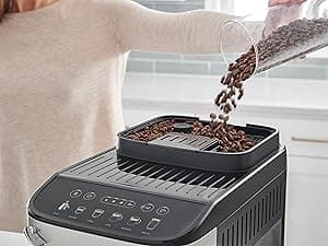 De'Longhi Magnifica Evo Automatic Espresso & Coffee Machine with Manual Milk Frother, Built-in Grinder & Auto-Clean Function - For Latte, Cappuccino, Americano, Iced Coffee, ECAM29043SB