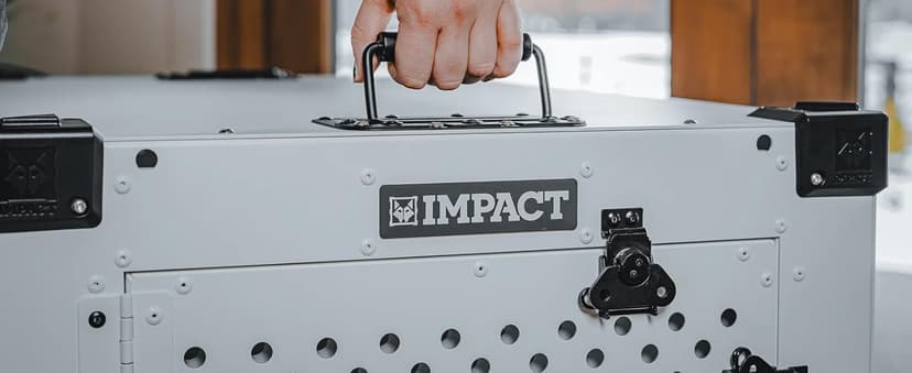 Impact Indestructible High Anxiety Dog Crate for Large Dogs - Heavy Duty Escape Proof Indoor Dog Kennel with Powder-Coated Aluminum - Ideal for Escape Artists (White, 40" (40.5" L x 23" W x 29" H)