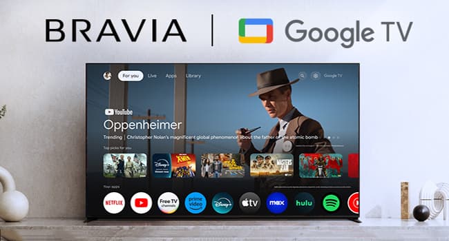 Sony BRAVIA 8 II 65 Inch TV, QD OLED, 4K Smart Google TV, XR Processor with AI Technology, Ultra Slim Design, 120hz Television, Dolby Vision/Atmos, Exclusive Features for PS5, K-65XR80M2, 2025 Model