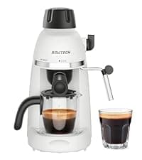 Espresso Coffee Machine Cappuccino Latte Maker 3.5 Bar 1-4 Cup with Steam Milk Frother, Black