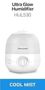 Honeywell Mini Cool Mist humidifier, Easy to Fill and Clean, humidifier for small Bedroom, Kids Rooms, or office. Ultra Quiet Operation and Auto Shut-Off - White, HUL525W