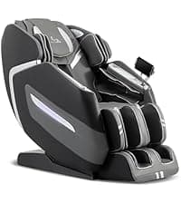 MassaMAX MT339 4D Massage Chair, Full Body Shiatsu Recliner with Electric Extendable Footrest, Zero Gravity, SL Track, Deep Yoga Stretch, 15 Modes, Foot Rollers, and Heating (Space White)