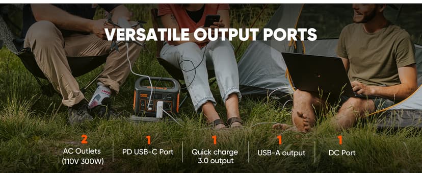 Jackery Portable Power Station Explorer 300, 293Wh Backup Lithium Battery, Solar Generator for Outdoors Camping Travel Hunting Blackout (Solar Panel Optional)