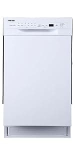 EdgeStar BIDW1802SS 18 Inch Wide 8 Place Setting Built-In Dishwasher