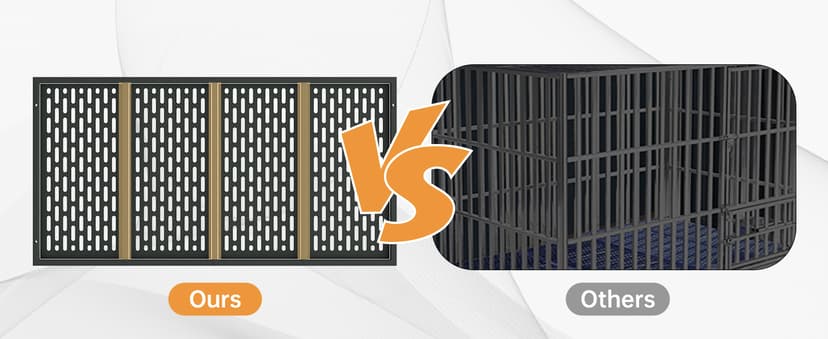 48/42/38 Inch Heavy Duty Dog Crate with Wheels, Folding Metal Big Dog Cage for Large and Medium Dogs, Extra Large XL XXL Indestructible Dog Crate with Removable Tray.