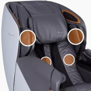 Human Touch Quies Zero Gravity Massage Chair, Full Body Back, Leg, Shoulder Acupressure, 9 Programmed S & L Track Massages, Dual Lumbar Heat w Extending Calf & Foot Massage, Built-in Speakers, Gray