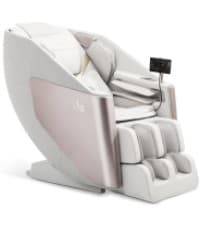 MassaMAX MT339 4D Massage Chair, Full Body Shiatsu Recliner with Electric Extendable Footrest, Zero Gravity, SL Track, Deep Yoga Stretch, 15 Modes, Foot Rollers, and Heating (Space White)