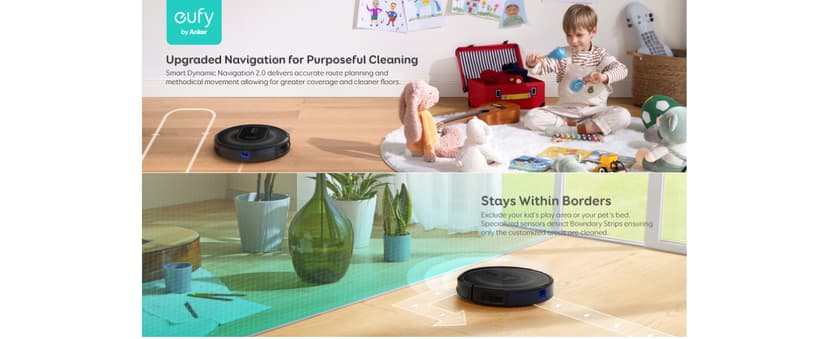 eufy Renewed RoboVac G30 Verge, Robot Vacuum with Home Mapping, 2000Pa Suction, Wi-Fi, Boundary Strips, for Carpets and Hard Floors (Renewed)