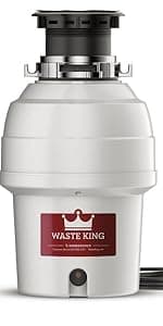Waste King Garbage Disposal for Kitchen Sink with Power Cord, L-1001