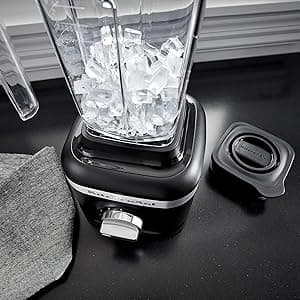 KitchenAid K150 3 Speed Ice Crushing Blender with 2 Personal Blender Jars - KSB1332Y,Black Matte, 48 oz