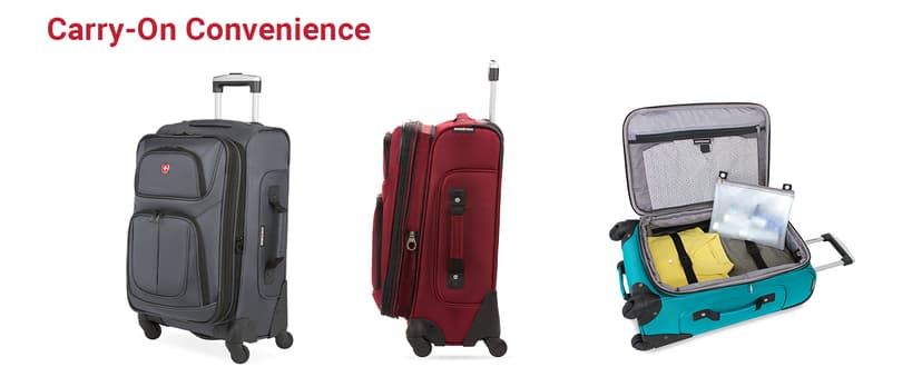 SwissGear Sion Softside Expandable Luggage, Black, Carry-On 21-Inch