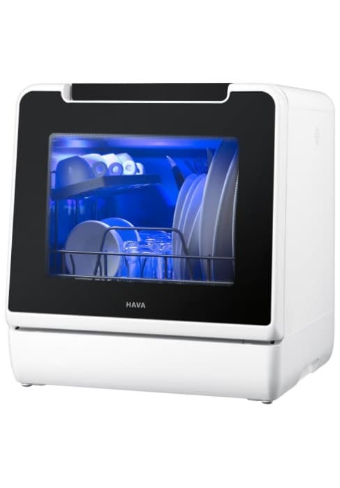 HAVA Countertop Dishwasher, 6 Programs Portable Dishwashers with 5L Built-in Water Tank, No Hookup Needed, Baby Care & Air-Drying Function for Apartments and RVs