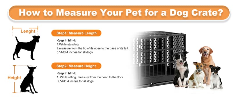 48/42/38 Inch Heavy Duty Dog Crate with Wheels, Folding Metal Big Dog Cage for Large and Medium Dogs, Extra Large XL XXL Indestructible Dog Crate with Removable Tray.