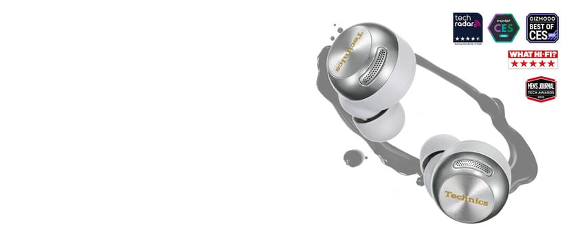 Technics Reference Class Hi-Fi Wireless Earbuds, Dolby Atmos with Head Tracking, Adaptive Noise Cancelling, 3 Device Multipoint, 10-hr Battery, Wireless Charging, Improved Fit - EAH-AZ100-K (Black)