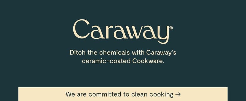 Caraway Nonstick Ceramic Cookware Set (12 Piece) Pots, Pans, Lids and Kitchen Storage - Non Toxic - Oven Safe & Compatible with All Stovetops - Cream