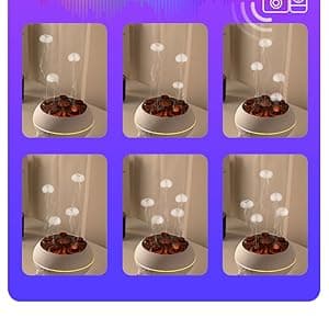 Dynamic Jellyfish Air Humidifier & Jellyfish Essential Oil Diffuser for Home,Office, Yoga - 7 Color-Changing Lights ,Remote Control ,4H/8H Timer Setting, Auto Shut-Off 250ml