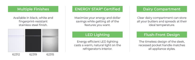 Kenmore 30 in. 18.2 cu. ft. Capacity Refrigerator/Freezer with Adjustable Glass Shelving, Humidity Control Crispers, Gallon Door Bins, ENERGY STAR Certified, Fingerprint Resistant Stainless Steel