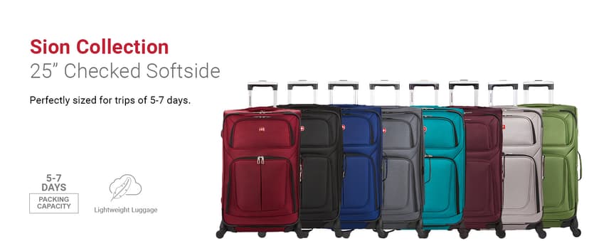 SwissGear Sion Softside Expandable Luggage, Black, Carry-On 21-Inch