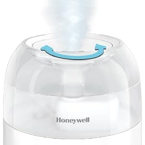 Honeywell Mini Cool Mist humidifier, Easy to Fill and Clean, humidifier for small Bedroom, Kids Rooms, or office. Ultra Quiet Operation and Auto Shut-Off - White, HUL525W