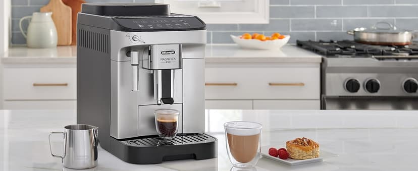De'Longhi Magnifica Evo Automatic Espresso & Coffee Machine with Manual Milk Frother, Built-in Grinder & Auto-Clean Function - For Latte, Cappuccino, Americano, Iced Coffee, ECAM29043SB