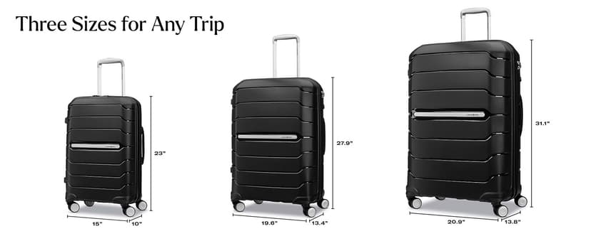 Samsonite Freeform 23-Inch Hardside Carry-On Luggage with Spinner Wheels - Hardshell Carry-On Suitcase - TSA, Airline-Approved - Expandable Hard Shell, Smooth Rolling Wheels for Lightweight Travel.