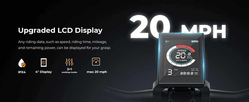 Jasion EB5 Electric Bike for Adults with Peak 500W Brushless Motor, 40Miles 20MPH Commuting Electric Mountain Bike with 360Wh Removable Battery, 7-Speed, 26" Tires and Front Fork Suspension