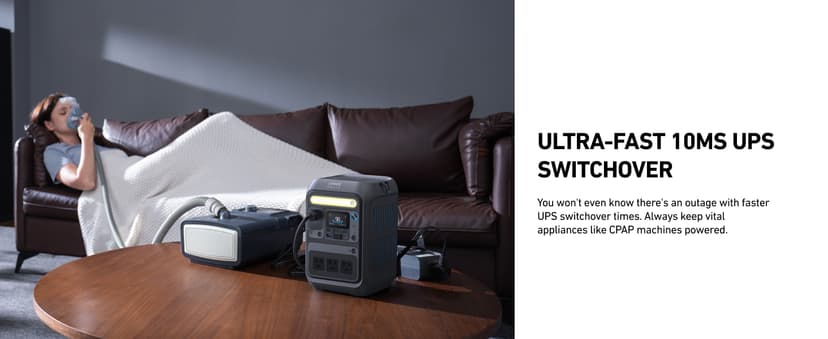 Anker Portable Power Station SOLIX C300, 288Wh LiFePO4 Battery, 300W (600W Surge) Solar Generator, 140W Two-Way Fast Charging, for Outdoor Camping, Traveling, and Emergencies (Solar Panel Optional)