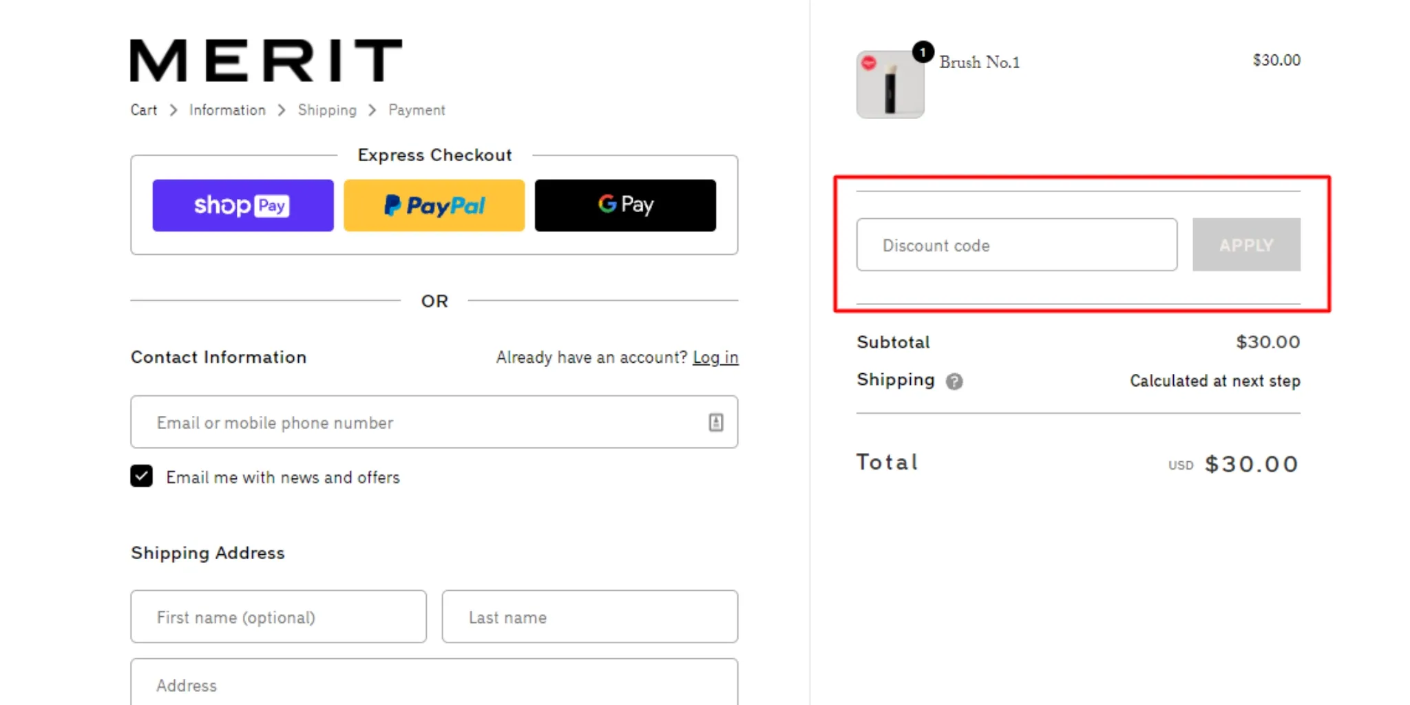 Where to Enter Your Discount Codes