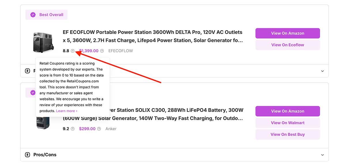 Our Rating System: Score from 0 to 10