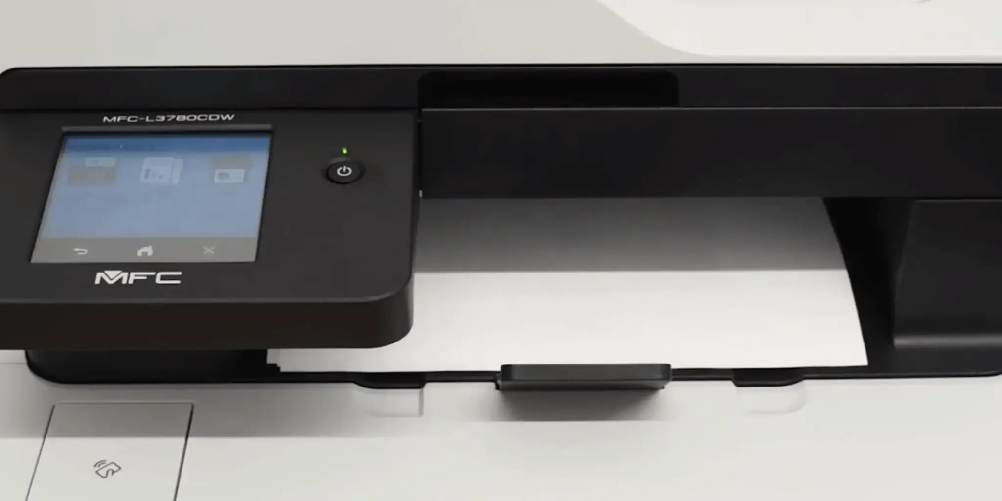 This is the output paper tray of a MFC printer model.